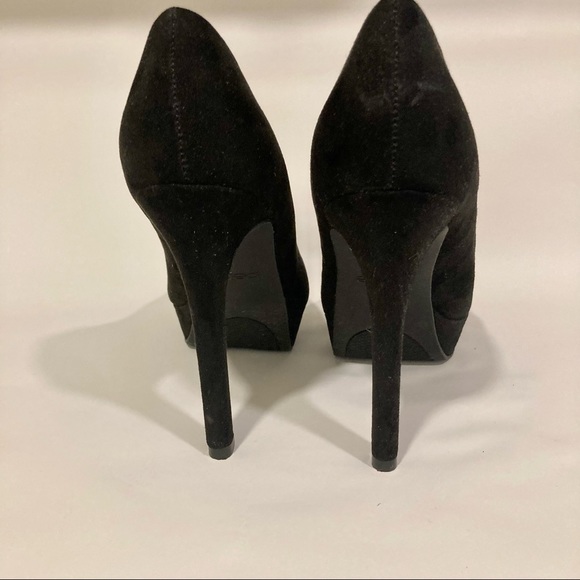Bebe Amia Black Suede Platform Pumps - Picture 2 of 10